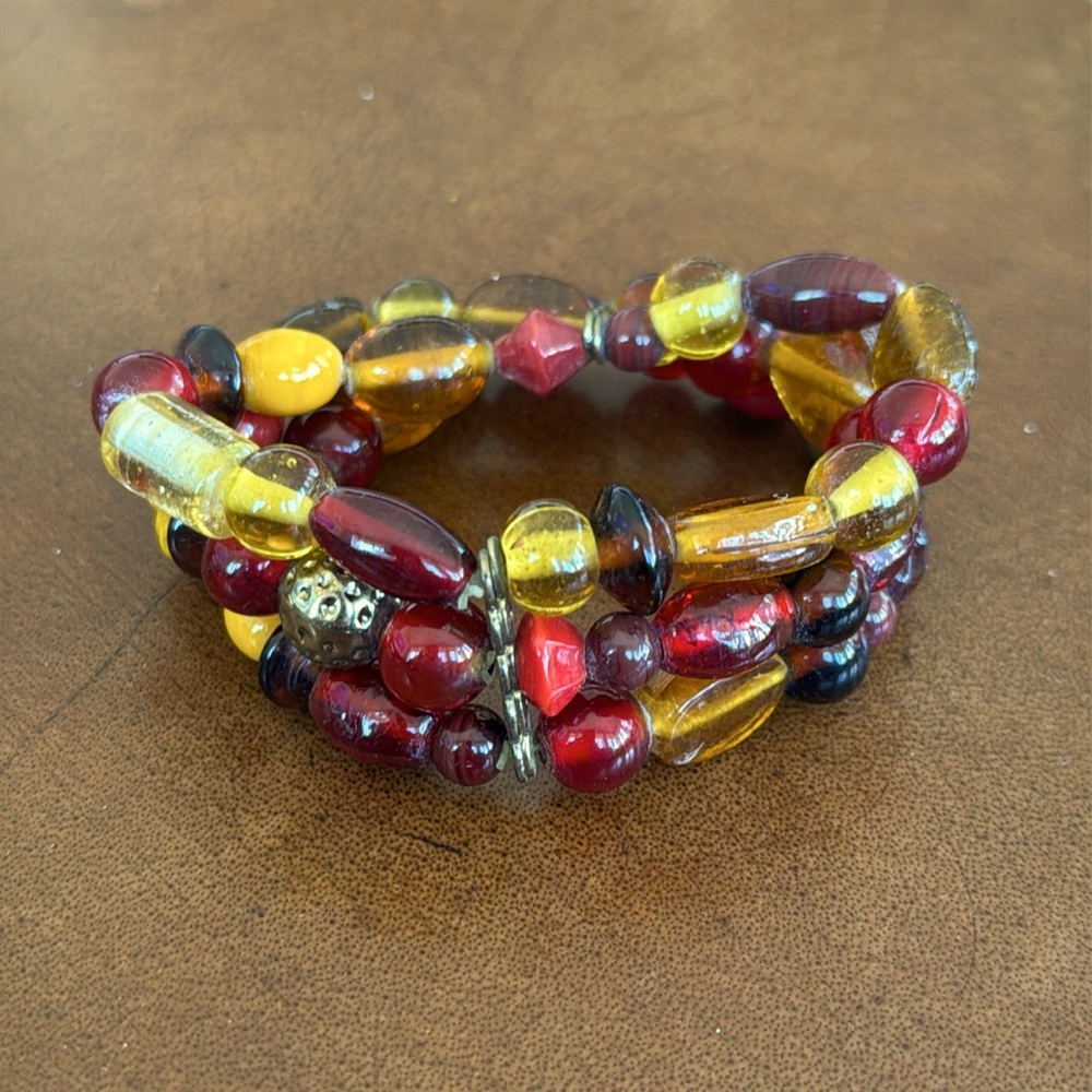 Chunky Earthy tones Beaded Bracelett